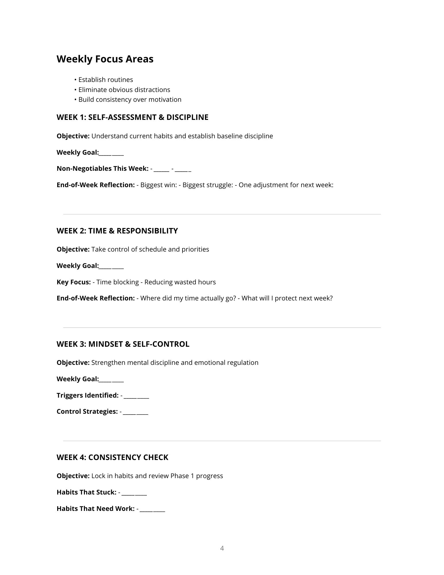 90-Day Course Planner for Men